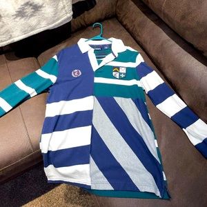 Multi-Pattern Collared Shirt